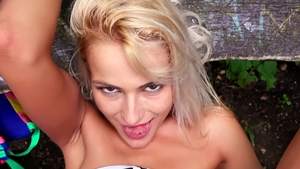 PublicPickups: Blonde haired Cherry Kiss tease small tits